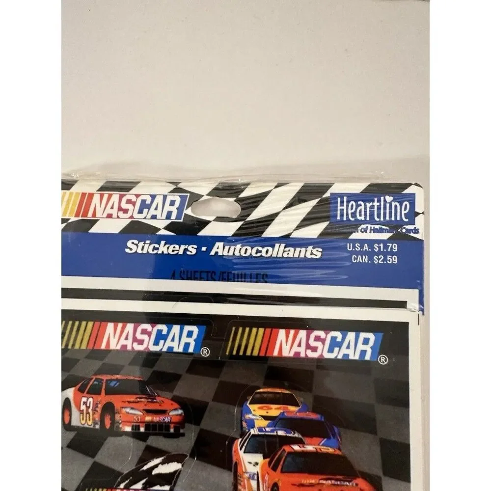 Hallmark Heartline NASCAR Stickers Vintage 2002 4 Sheets Made In USA